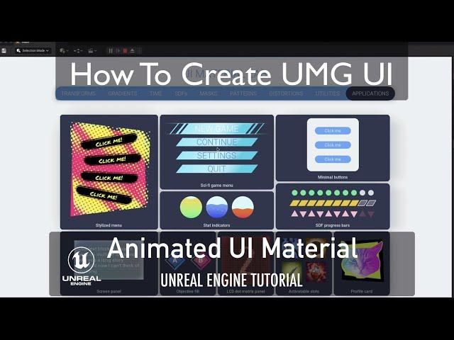 How To Create UMG UI in Unreal Engine - Animated UI Material