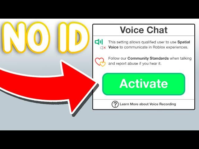 How To Get VOICE CHAT in ROBLOX Without ID! (Without Verification 2024)