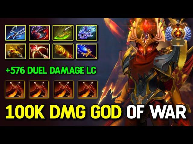 WTF 100K GOD OF WAR Legion Commander 576 Duel Damage & Max 8Slotted Item Build 7.37 DotA 2