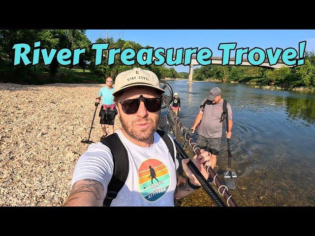 Metal Detecting for TREASURE in a RIVER!