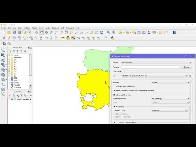 Export Selected Layer of Shapefile from QGIS