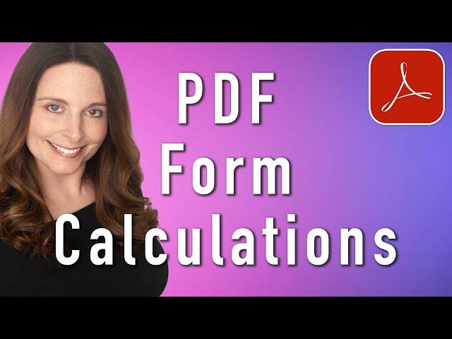 Create PDF Forms With Calculations in Adobe Acrobat - Create PDF Invoice from Excel