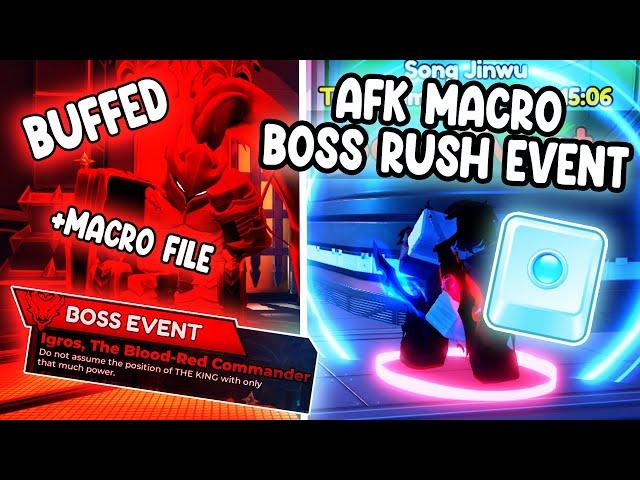 How To Macro Buffed Boss Rush AFK - Updated (+Macro File) Auto Farm  Anime Vanguard Roblox