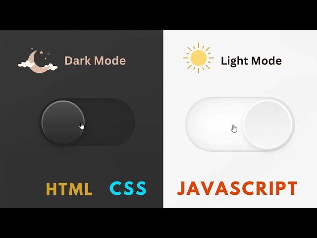 Toggle Button In HTML CSS JavaScript | Dark and Light Mode