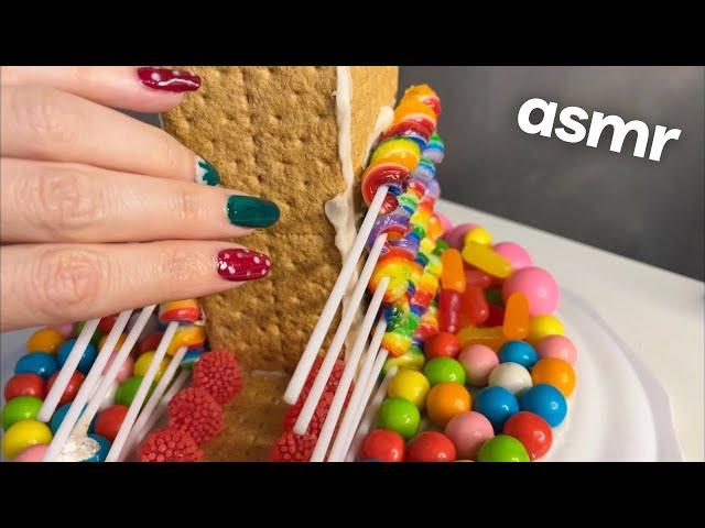 ASMR * Tap/Scratching on my Gingerbread House!