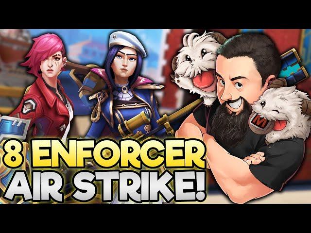 8 Enforcer - Caitlyn and Vi Power Couple Duo!! | TFT Into the Arcane | Teamfight Tactics