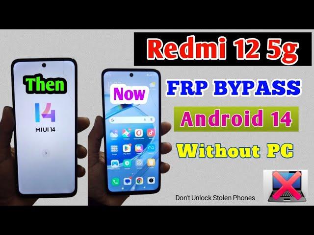 Redmi 12 5g Frp Bypass android 14 | Redmi 125g Google Account Unlock Without PC