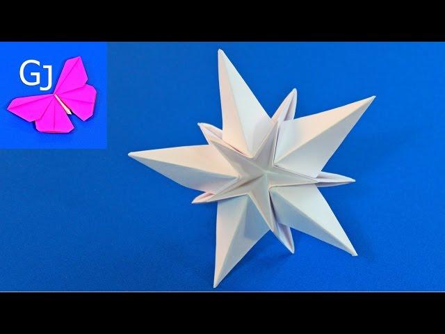 Объемная Оригами Звезда из бумаги ⭐ Origami Star