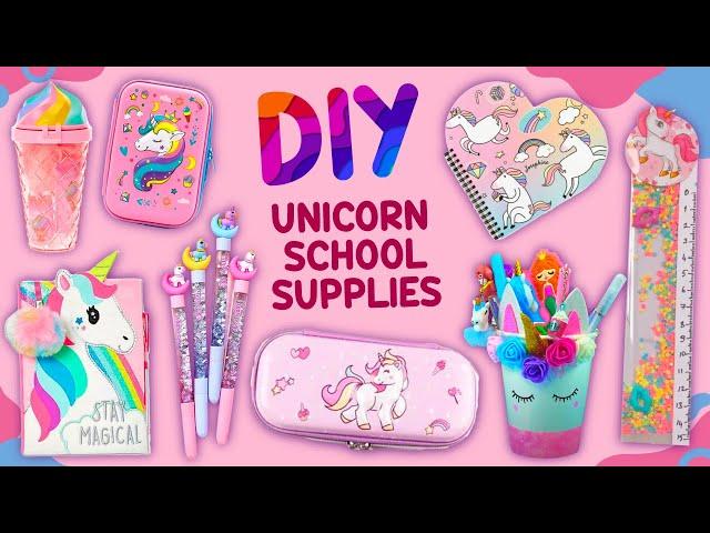 DIY Unicorn Themed Craft Ideas - SUPER CUTE UNICORN SCHOOL SUPPLIES - Awesome Crafts for Girls