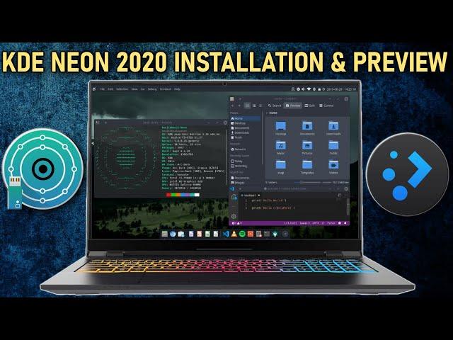 KDE Neon 2020.2 Installation and Preview