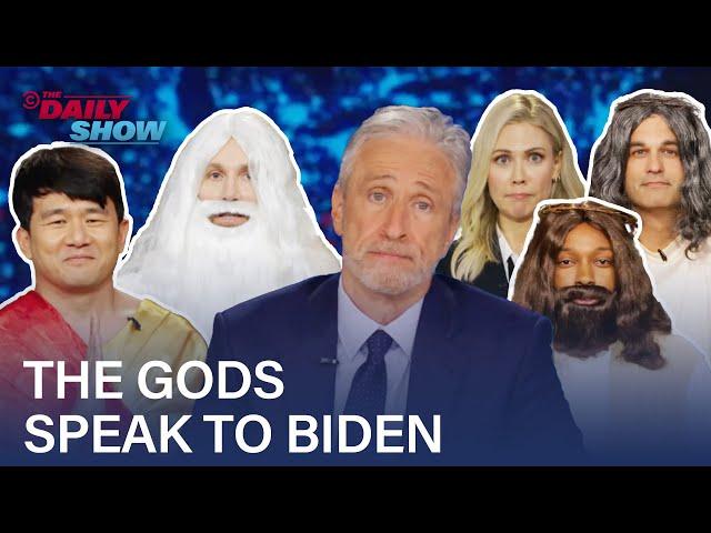 Jon Stewart & The News Team Deliver a Divine Message to Biden | The Daily Show