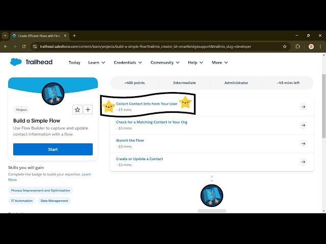 Collect Contact Info from Your User | Build a Simple Flow | Flow Optimization Superbadge Unit | 2024