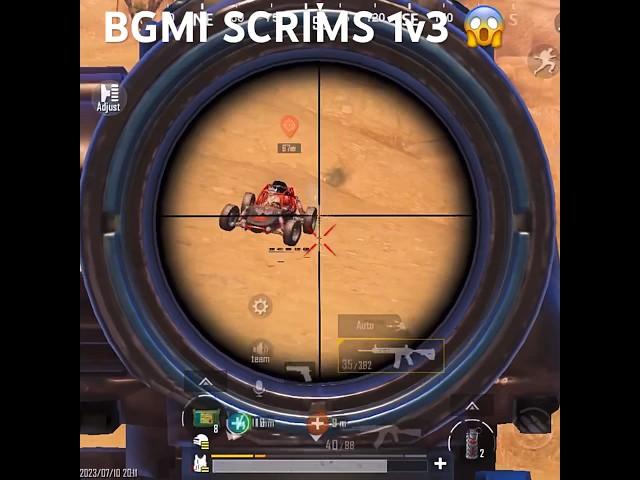 BGMI scrims 1v3 clutch #bgmi #shorts #bgmishorts #bgmiscrims