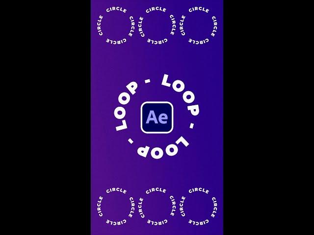 Create any Text Shape Loop in After Effects Tutorial | Shorts