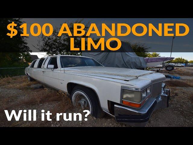 Will It Run? - $100 Abandoned Cadillac Limo - 1987 Cadillac Brougham Limousine - Olds 307 V8