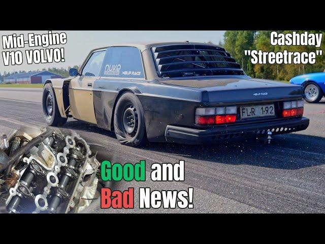 Finally Drag Race my AWD V10 Volvo 240! Laxå Cash Days