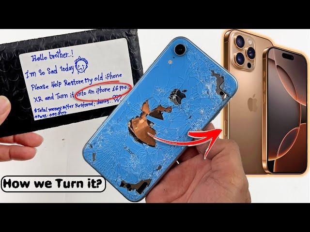 How I TURN Destroyed iPhone XR INTO BRAND NEW iPhone 16 Pro!