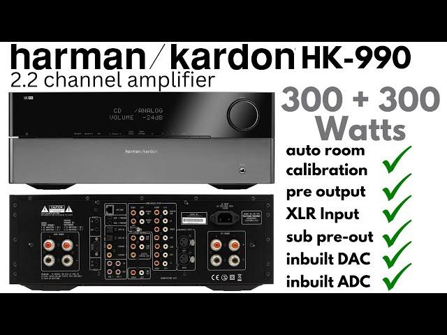 too powerful 2.2 channel stereo amplifier || Harman Kardon HK 990 || harman kardon stereo amplifier