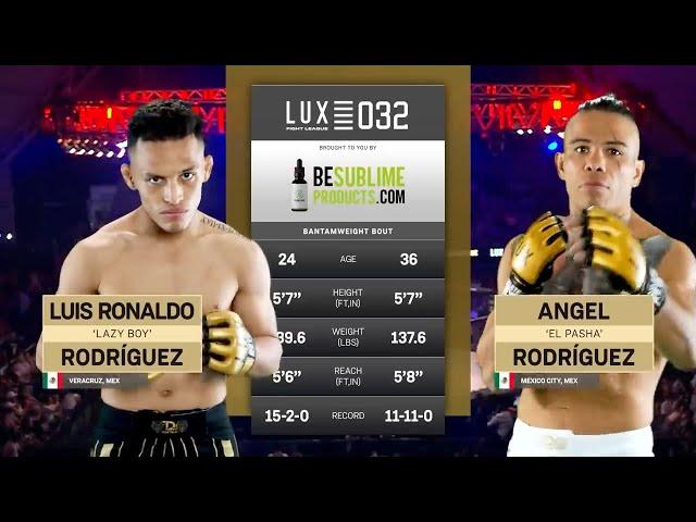 Intensa Batalla: Luis Ronaldo 'Lazy Boy' Rodríguez Gana por TKO en Lux Fight League