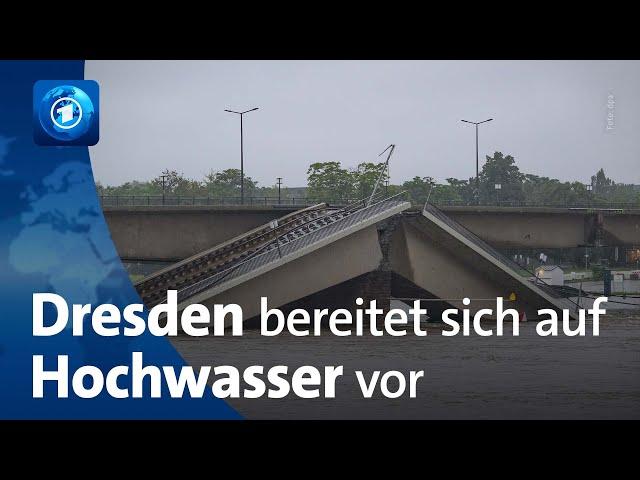 Nach Einsturz der Carolabrücke: Dresden bereitet sich auf Hochwasser vor