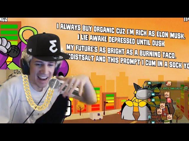 MC XQC SPITS FIRE! - Rap Battling Viewers in Jackbox Party Pack 5! | xQcOW