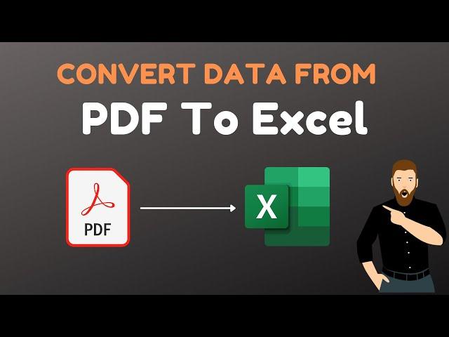 Learn How to Convert any PDF Data to Excel | 100% Works in Excel 2009, 2010, 2013, 2016, 2019