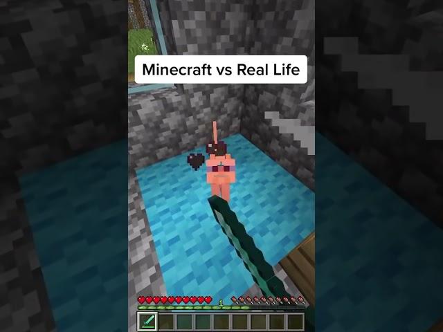 Minecraft VS Real Life  #games #minecraft #shorts