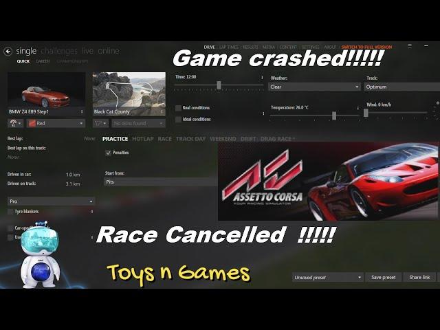 2024 New update Assetto Corsa Content Manager Race Cancelled Error Fix 4K UHD