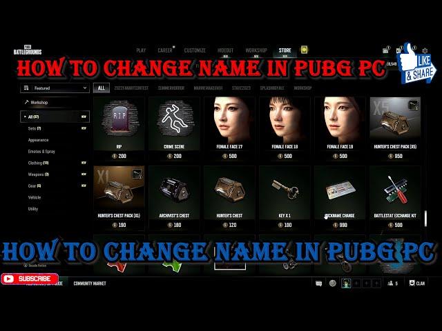 PUBG PC ~ HOW TO CHANGE NAME IN PUBG PC .