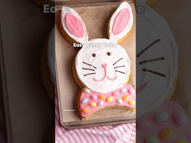 Easy bunny cake anyone can make! 🩷 #eastertreats #eastercakes #easterfood
