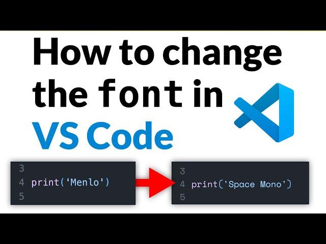 How to change font in VS Code Tutorial