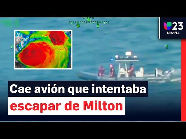 Cae al mar un avión pequeño con 4 pasajeros que buscaban alejarse del peligro del huracán Milton