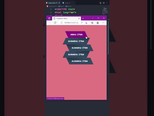 Dropdown Menu Using HTML CSS | WebDesign | ThinhPham #shorts