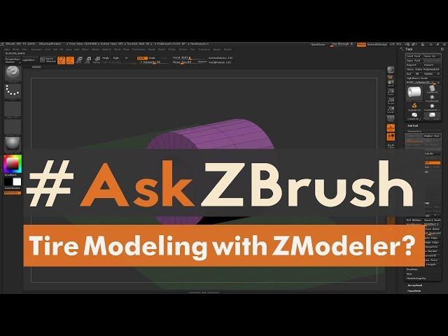 #AskZBrush: “Can you show how to make a Tire using ZModeler?”