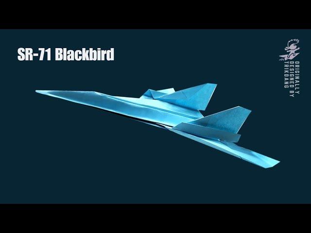 BEST PAPER AIRPLANE - How to make a Paper Airplane that Flies | SR-71 Blackbird