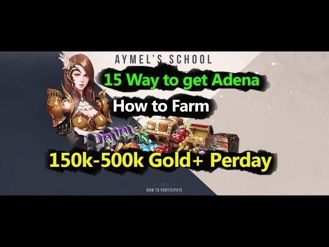 Lineage 2 Revolution 15 Ways to get Adena 150k-500k perday