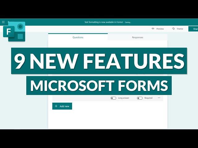 Microsoft Forms | 9 new features for 2021