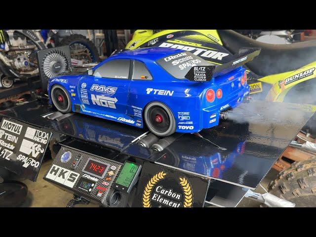 RC DYNO + NITROUS !! 1/7 SKYLINE GTR (2 SPEED SHIFTING + NOS + EXHAUSTS) PART 1