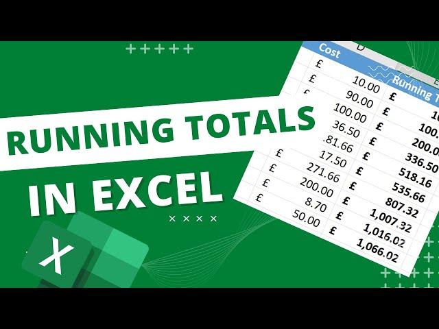 How to Make Running Totals in Excel  #shorts