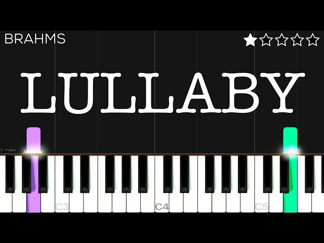 Johannes Brahms - Lullaby | EASY Piano Tutorial