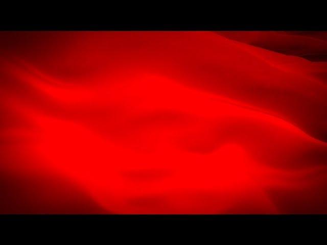 Magic Red color Wave Loop waving in wind. Color Red Flag 1080p Full HD 1920X1080. Red flag HD