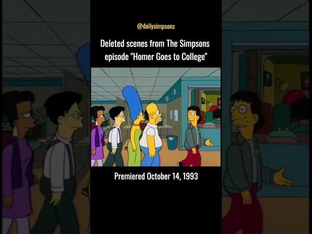 Deleted scenes from The Simpsons episode “Homer Goes to College” (1993). #thesimpsons