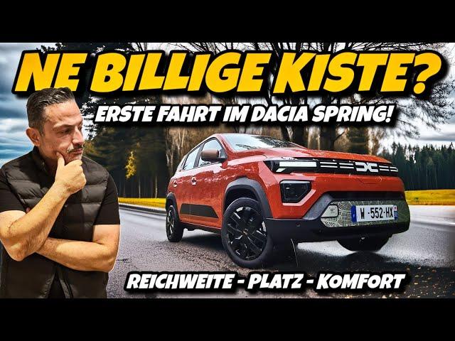 Neuer Dacia Spring im ersten großen Test. Echte Reichweite und Komfort im Check.