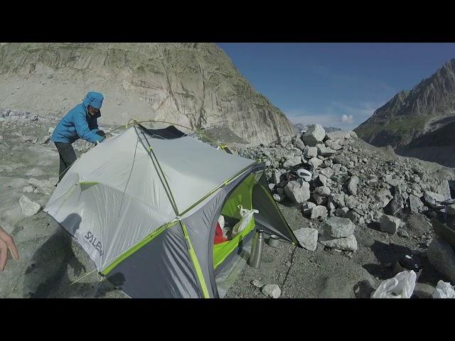 Salewa Litletrek II Tent on Mer de Glace chamonix