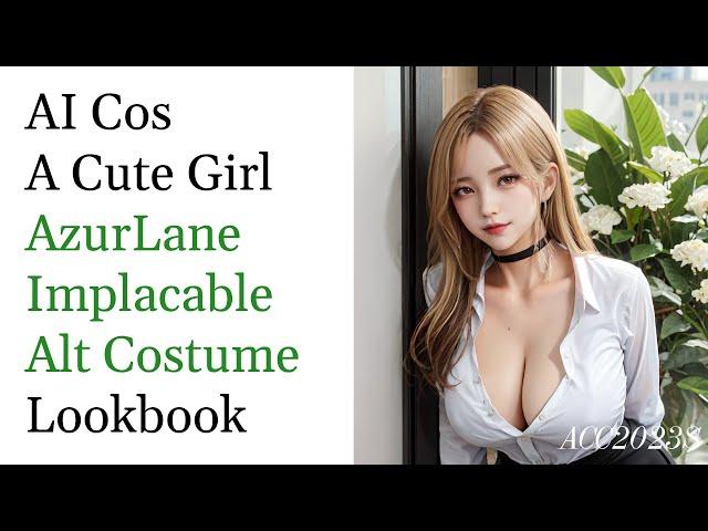 【AI Cos】A Cute Girl AzurLane Implacable Alt Costume Lookbook