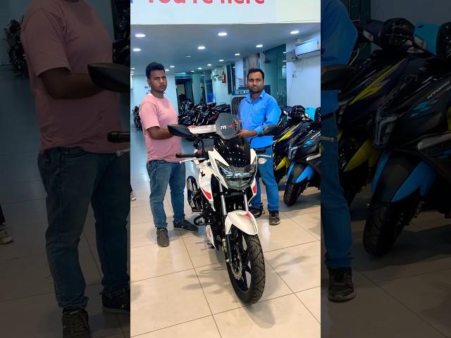 Taking Delivery Of New Tvs Apache RTR 160 2V  #shorts #tvs #apache #takingdelivery