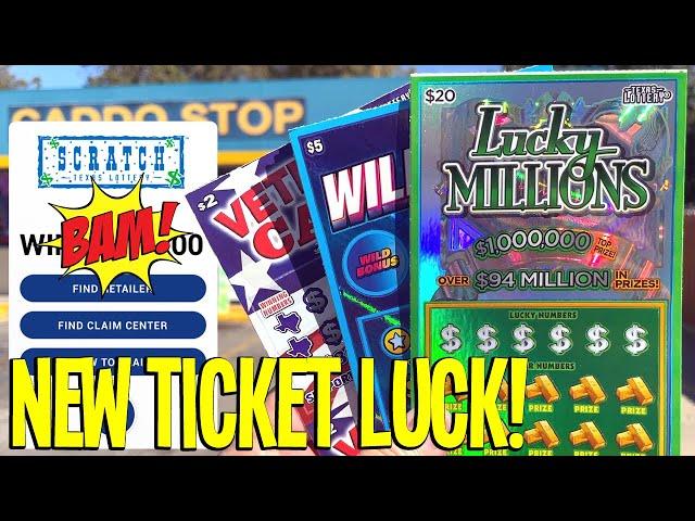 NEW TICKET LUCK! $$$ 5X $20 Lucky Millions + 10X Wild Side