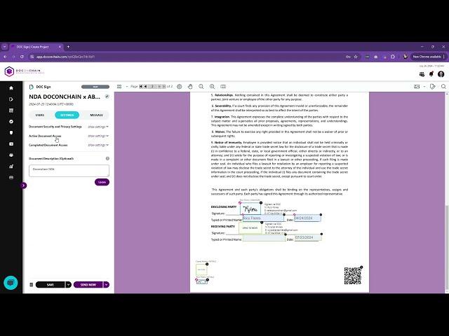 11. Project Settings: Active Document Access (DOCONCHAIN Tutorial Video)