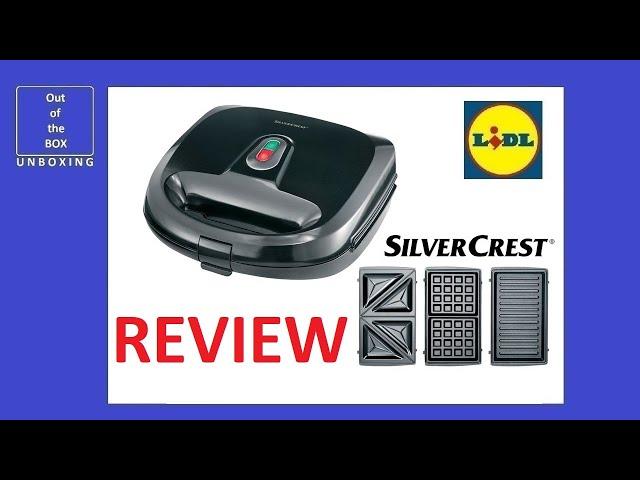 Silvercrest Sandwich Toaster SSMW 750 D1 REVIEW (Lidl 3 in 1 750W)