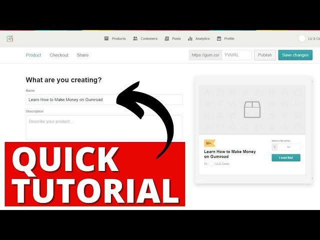 Gumroad Tutorial How to Upload a Digital Product